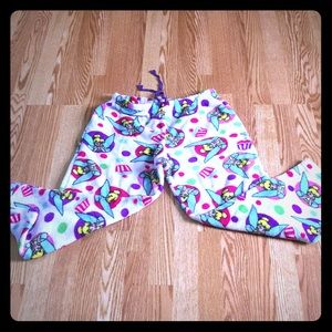 Disney Tinker Bell White Fleece Pajama Pants